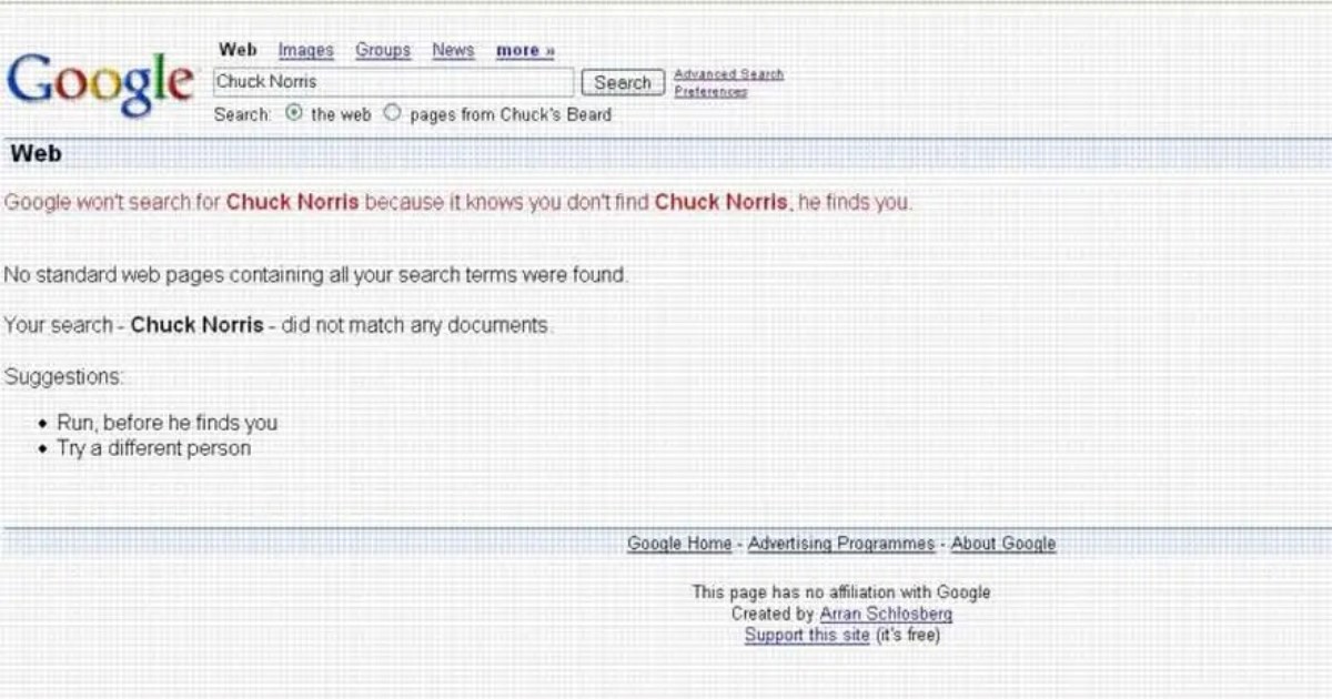 Ni Google ga nije mogao pronaći: Fora o Chucku Norrisu postala je legendarna