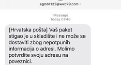 FOTO Šire se lažni SMS-ovi Hrvatske pošte o dostavi paketa