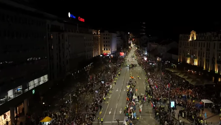 Pogledajte doček studenata u Beogradu snimljen iz zraka