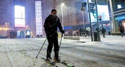 FOTO Povijesna mećava u Španjolskoj, ljudi skijaju ulicama Madrida