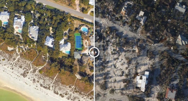 Snimke prije i poslije uragana na Floridi: Uništeni dijelovi otoka, srušeni hoteli