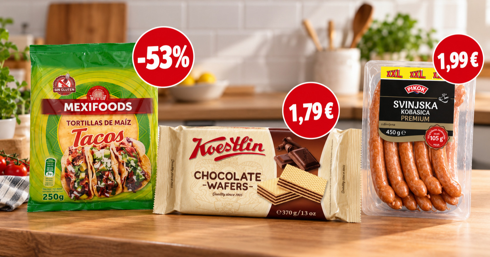 Najbolje cijene danas: Tortilje snižene 53%, a napolitanke koštaju samo 1,79 eura
