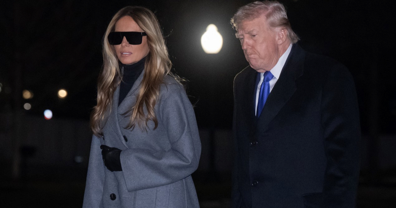 Ljudi sprdaju Melaniju Trump zbog sunčanih naočala usred noći: "Koji vrag?"