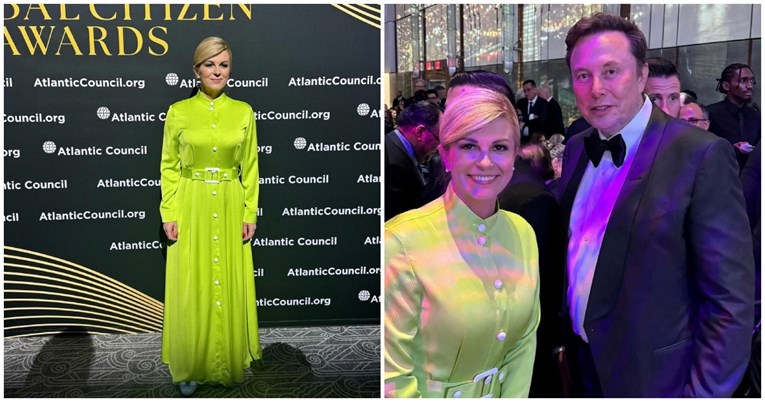 Kolinda pozirala s Elonom Muskom u dizajnerskoj haljini od 2000 eura