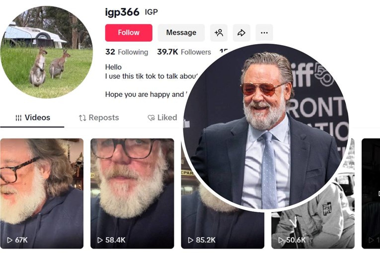 "Ovo je neočekivano!": Fanovi tek sad otkrili da Russell Crowe ima tajni TikTok