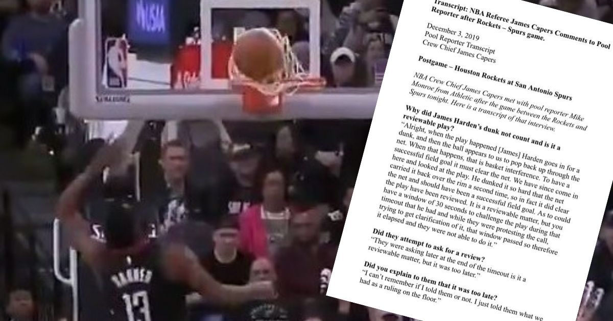 NBA bruji o poništenom zakucavanju Hardena. Sudac priznaje: "Bio je koš, ali..."