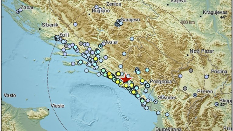 Potres od 4.7 po Richteru u Crnoj Gori, osjetio se i u cijeloj južnoj Dalmaciji