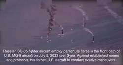 VIDEO Ruski borbeni avioni skoro se sudarili s američkim dronovima iznad Sirije