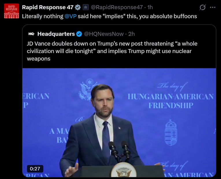 Bijela kuća: Idioti, nećemo baciti nuklearnu bombu na Iran