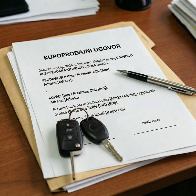 Mladić (22) u Vukovaru krivotvorio kupoprodajni ugovor i registrirao tuđi auto na sebe