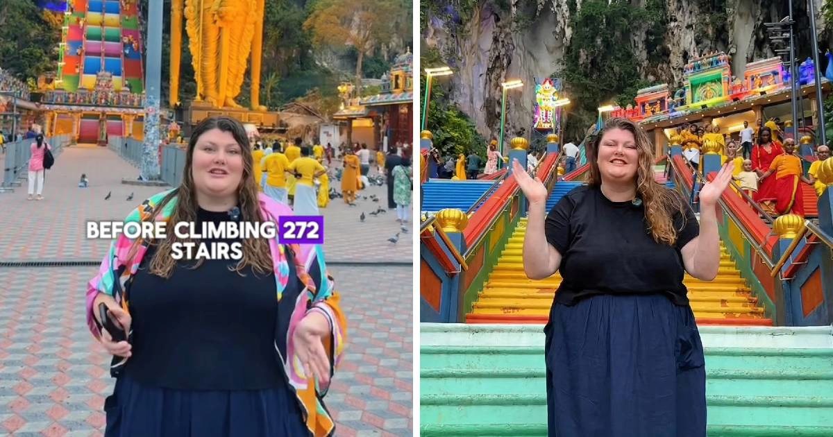 Plus-size putnica osvojila 272 stepenice špilja Batu u Maleziji, ljudi je hvale