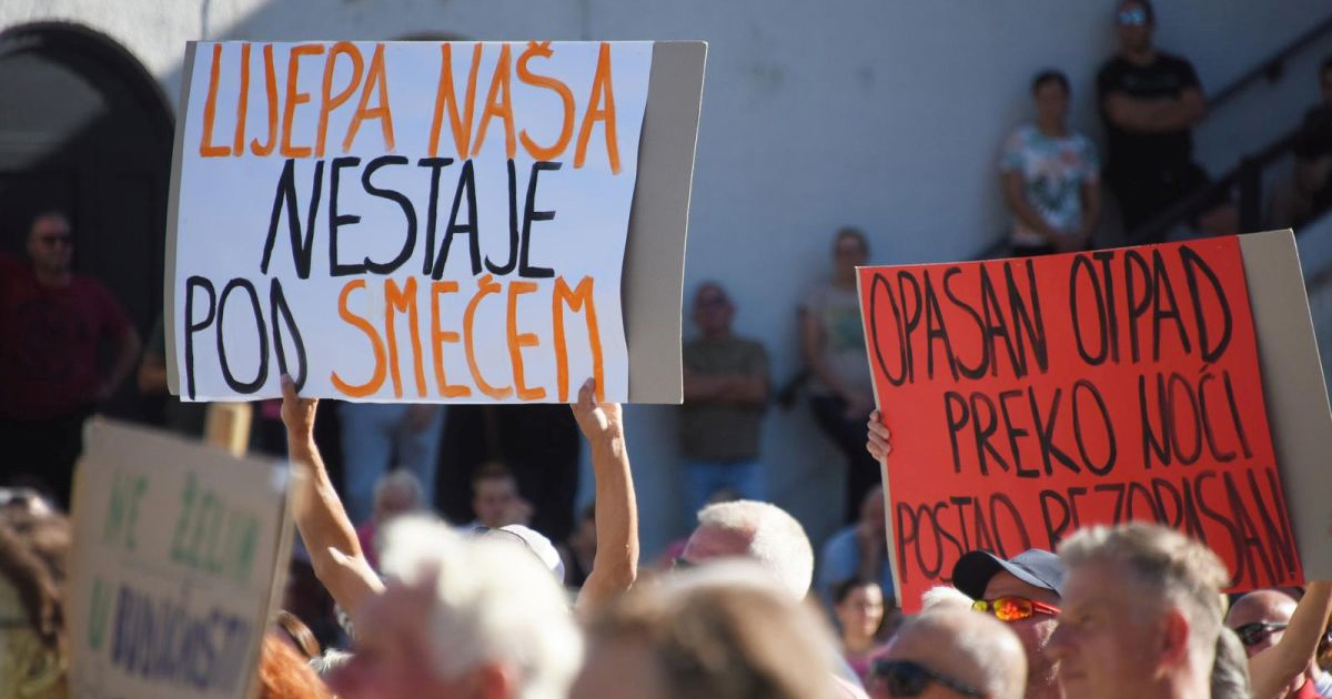 Istrijani blokirali pristup cementari. Ne žele spaljivanje gospićkog otpada