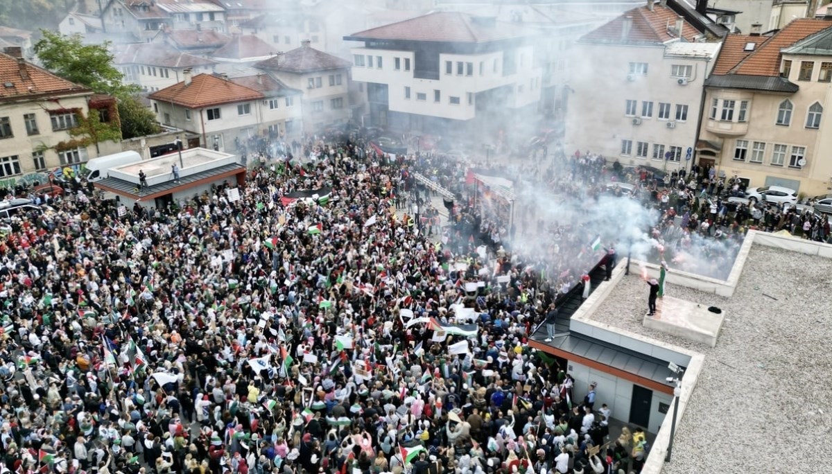 Tisuće na skupu potpore Palestini u Sarajevu, Izraelce nazvali nacistima