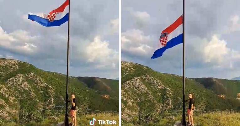 U Kninu skidali hrvatsku zastavu i pokazivali tri prsta. Objavili su i snimku