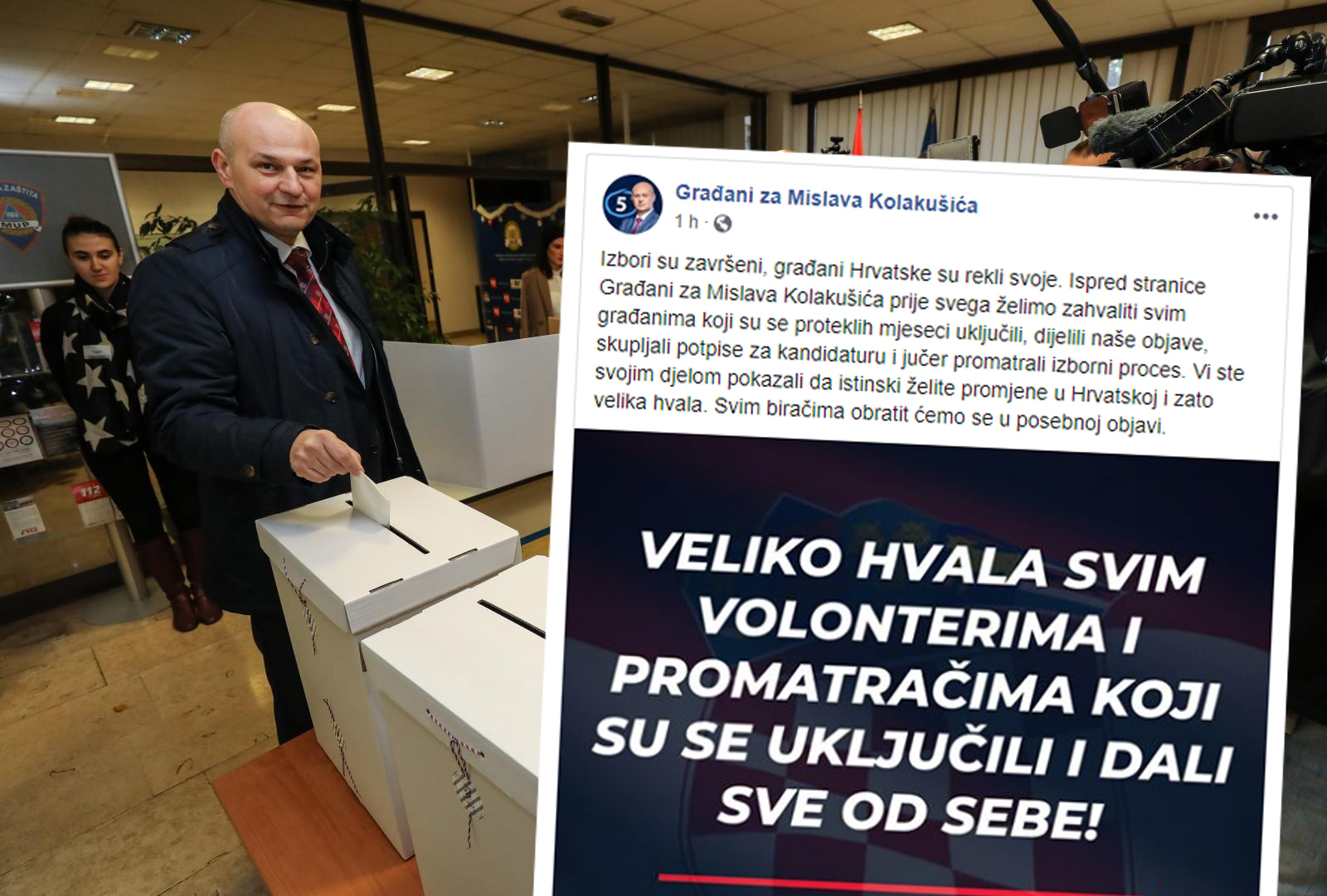 Pojavila se objava na Facebook stranici Mislava Kolakušića