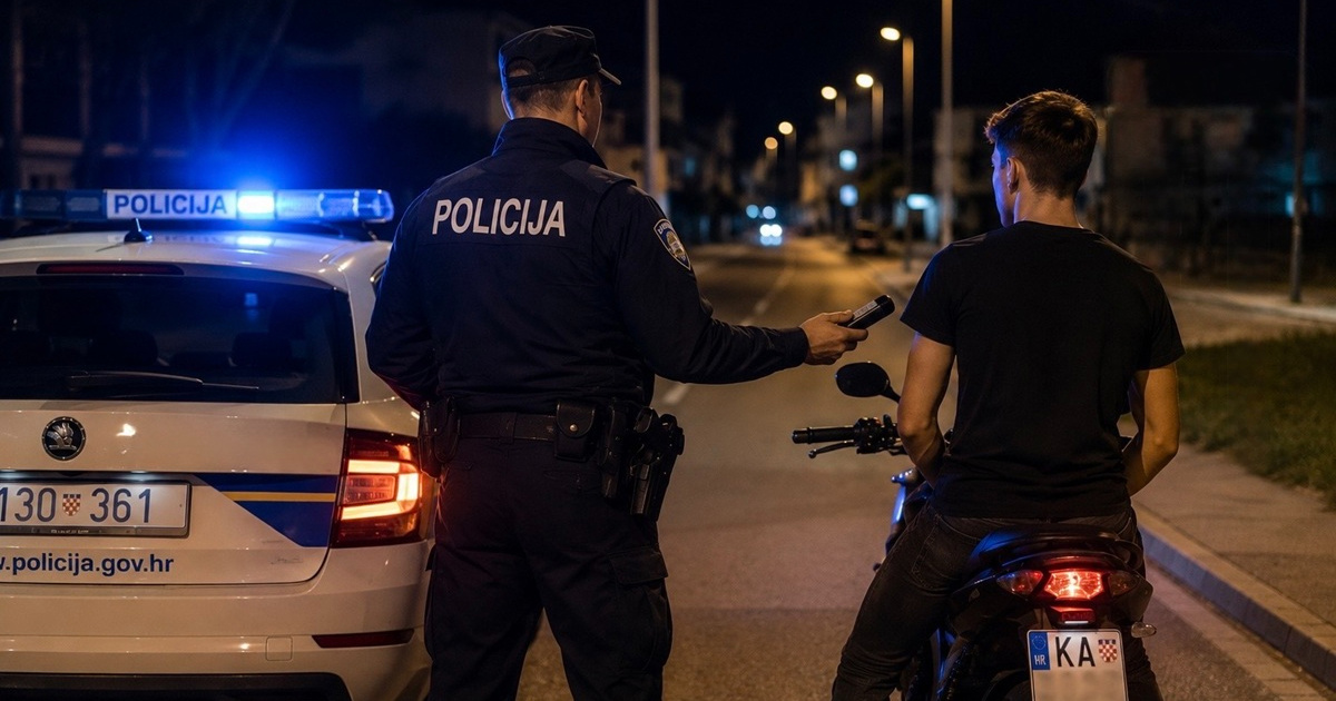 Na Viru zaustavili 19-godišnjaka na motoru bez kacige. Bio je pijan i imao je drogu