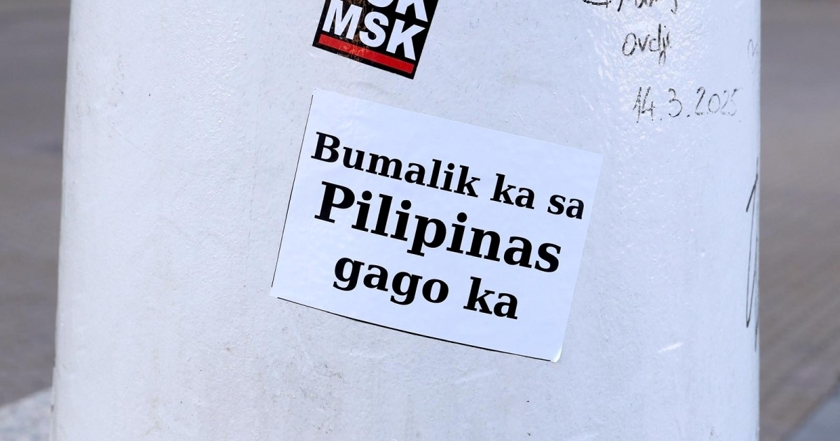 FOTO Na Trgu bana Jelačića pojavile se poruke: "Bumalik ka sa Pilipinas gago ka"