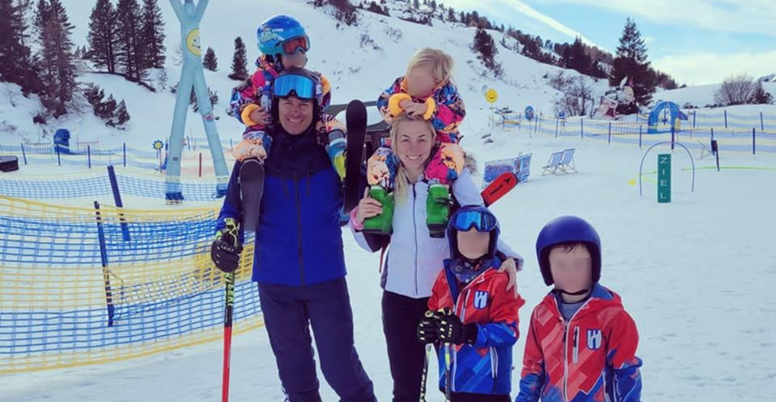 Ivica Kostelić pozirao s djecom i Elin na snijegu: "Prvo pravo obiteljsko skijanje"