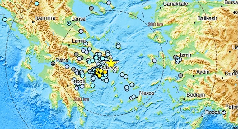 Jači potres nedaleko od Atene