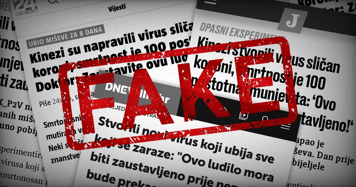 Mediji šire paniku oko "nove korone koja ubija 100% zaraženih"