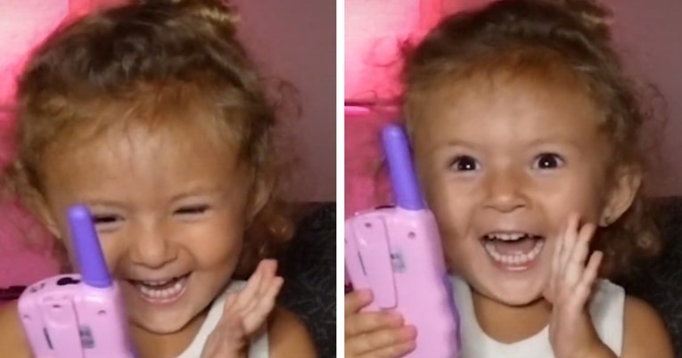 Tata zabilježio reakciju svoje kćeri (3) na razgovor s omiljenim likom iz crtića