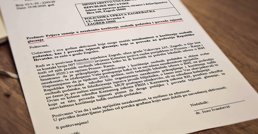 Načelnik općine iz BiH hrvatskom MUP-u prijavio lažiranje popisa birača