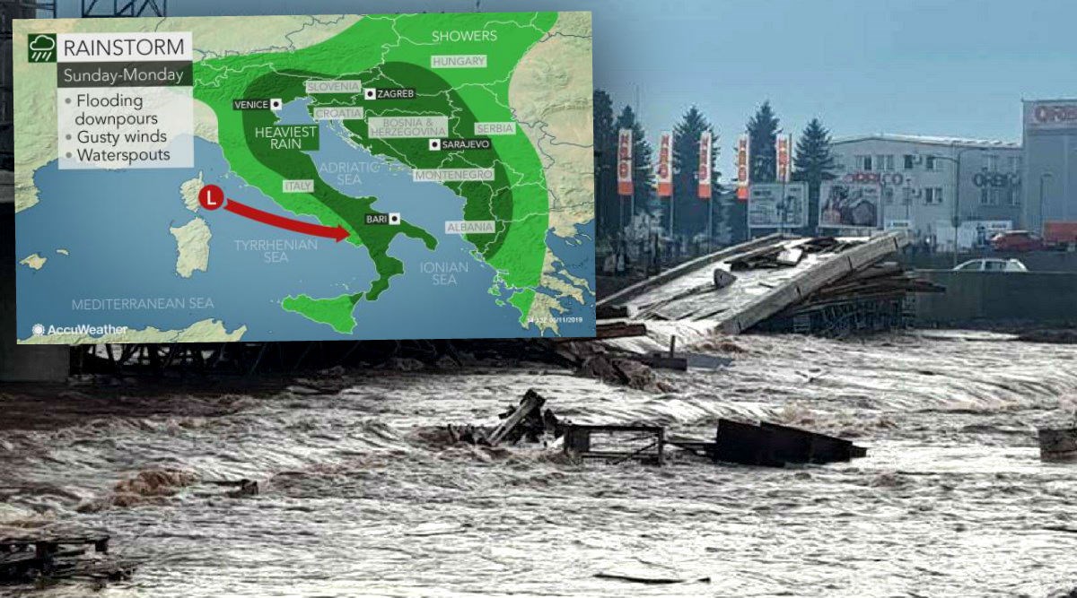 Stiže opasna fronta: Obilne kiše, snijeg i poplave. AccuWeather izdao upozorenje