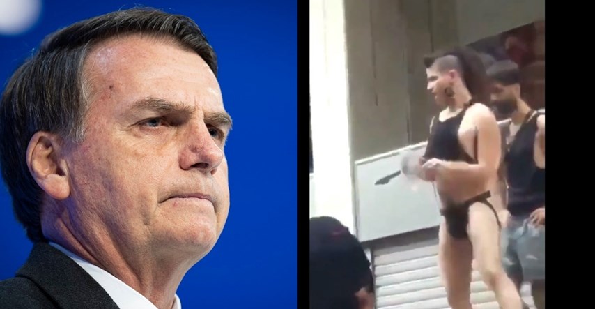 Bolsonaro na Twitteru objavio snimku muškarca koji mokri po drugom muškarcu