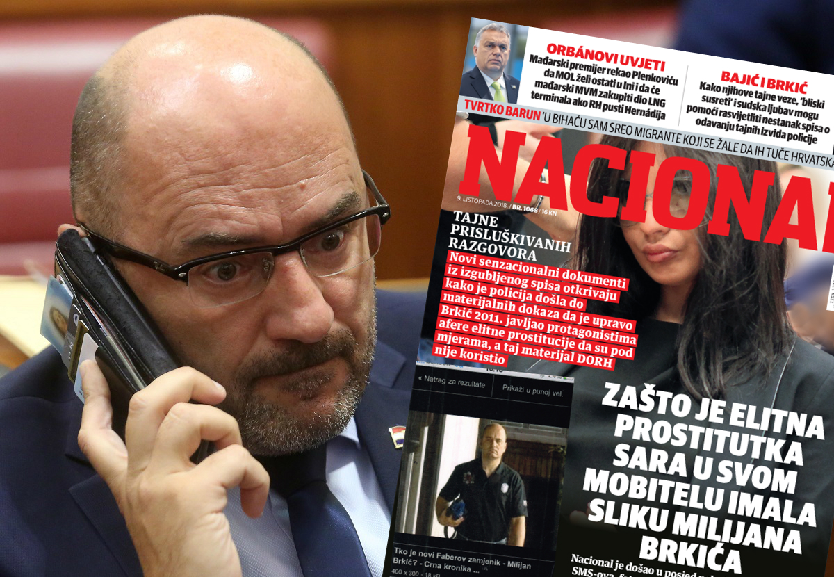 Nacional objavio nove dokumente, povezuju Brkića i korisnika usluga prostitutki