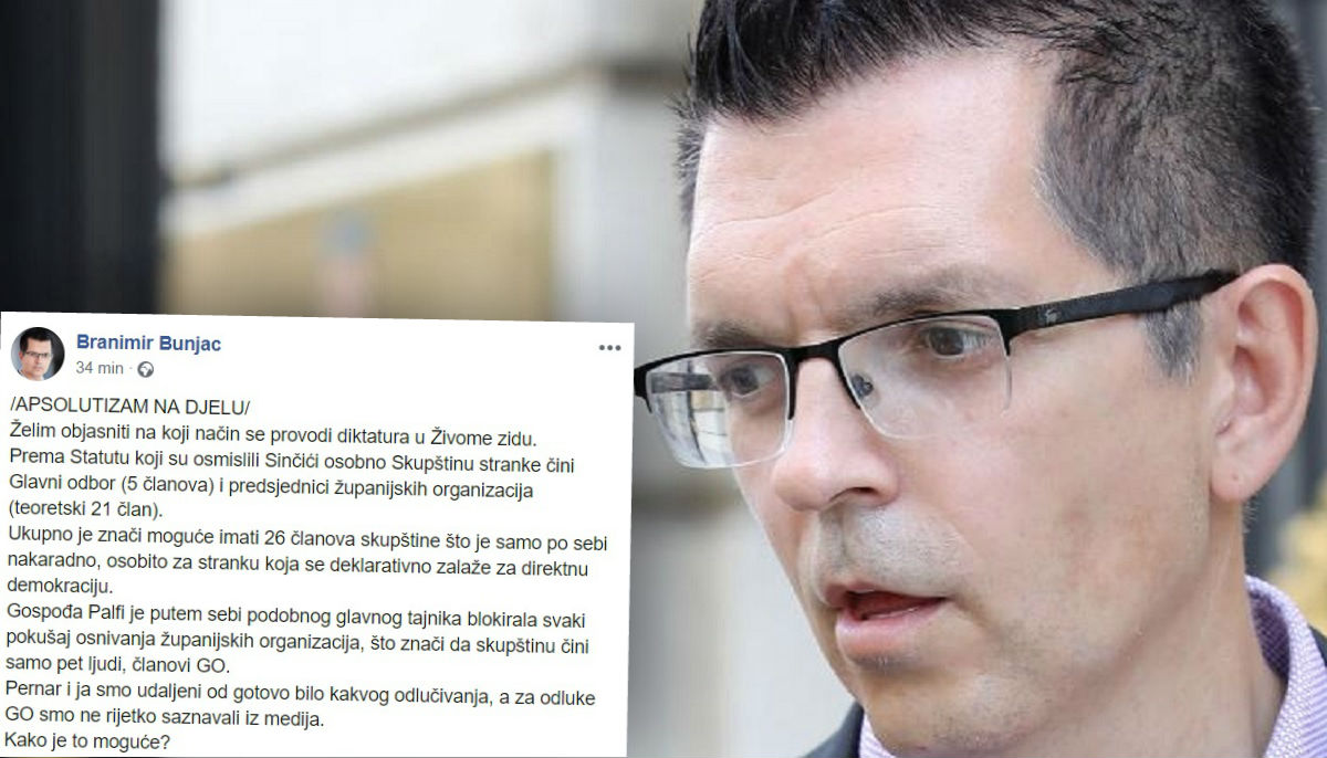 Bunjac: Evo kako se provodi diktatura u Živom zidu