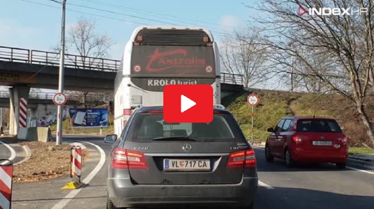 Problem zbog zatvaranja rotora u Zagrebu: Busevi jedva prolaze ispod nadvožnjaka