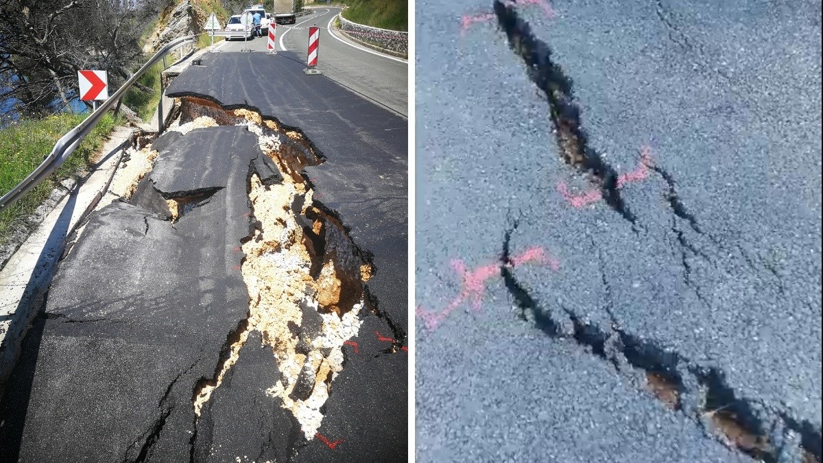 Ovako izgleda novi asfalt na ulazu u Podgoru. Postavljen je prije tjedan dana