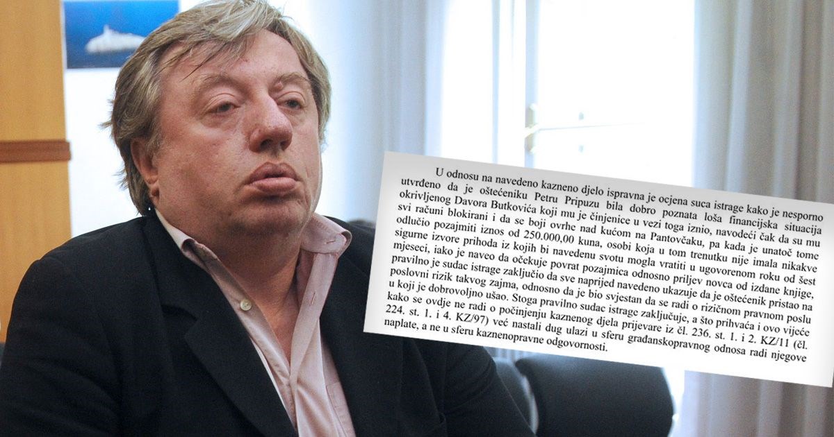 Pripuz posudio 250 tisuća kuna Butkoviću. Nije se uspio naplatiti pa ga tužio i izgubio