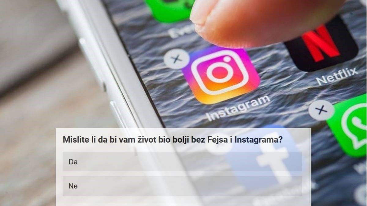 ANKETA Mislite li da bi vam život bio bolji bez Fejsa i Instagrama?