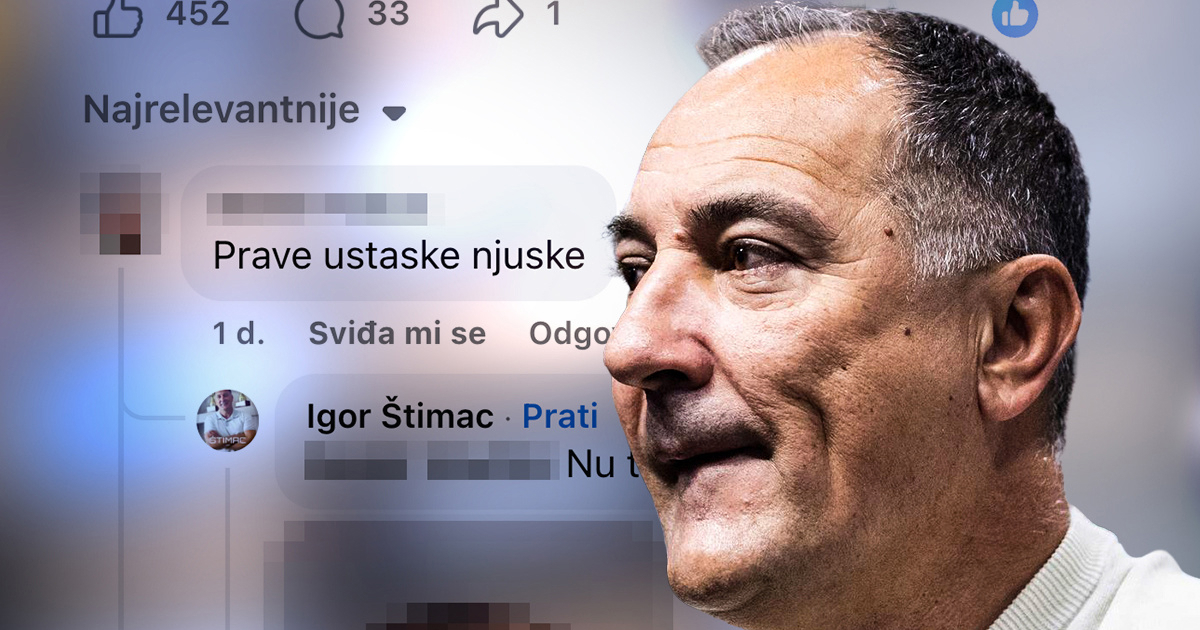 Tip na Fejsu napisao Štimcu: "Prave ustaške njuške." Štimac: "Nu tvoje mamlaze"