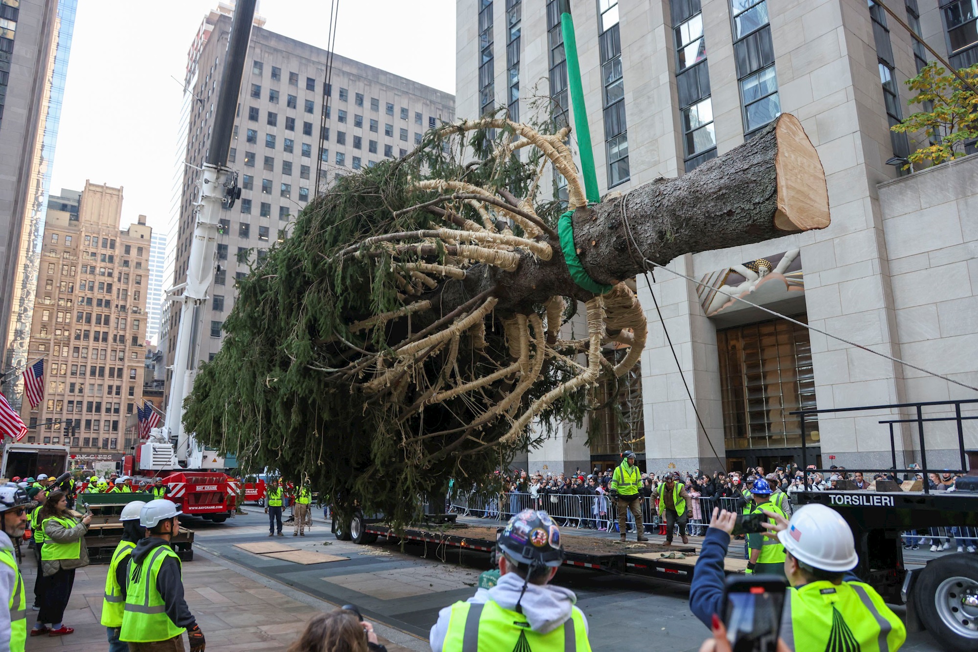 Počela je božićna čarolija. Postavljeno je drvce ispred Rockefeller centra