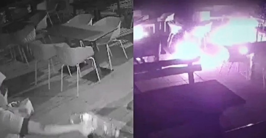 VIDEO Netko benzinom polio kafić kod Splita i zapalio ga, požar ugasio turist