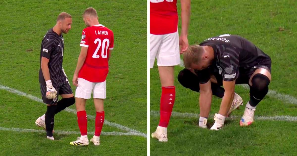 Usred utakmice pojavila se rupa na terenu. Pogledajte reakciju austrijskog golmana