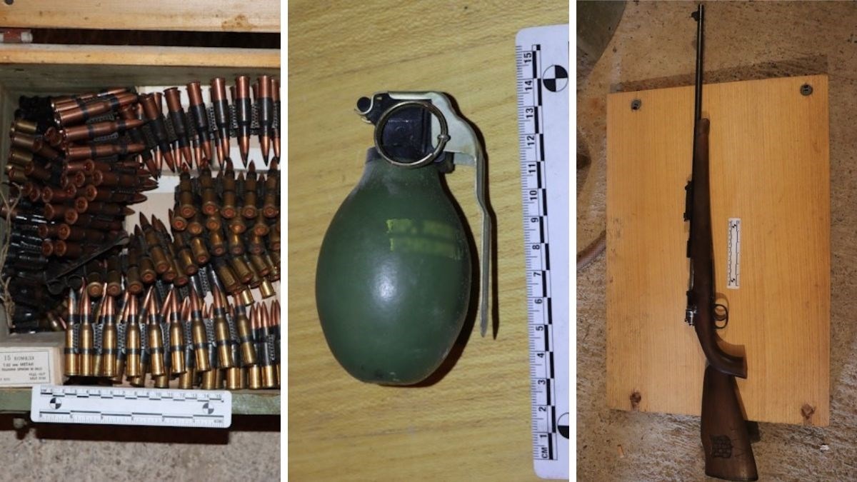 FOTO Kod Zagreba nađen cijeli arsenal. Doma imao pušku "Preduzeće 44", bombe, TNT...
