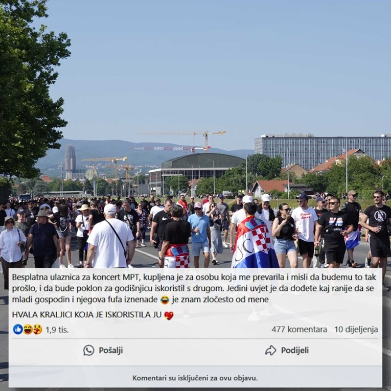 Dečko ju je prevario, pa je poklonila njegovu ulaznicu za Thompsona. Objava je hit