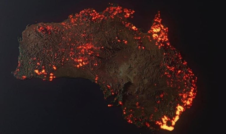 Ne, ovo nije fotografija Australije iz svemira. Evo o čemu se radi