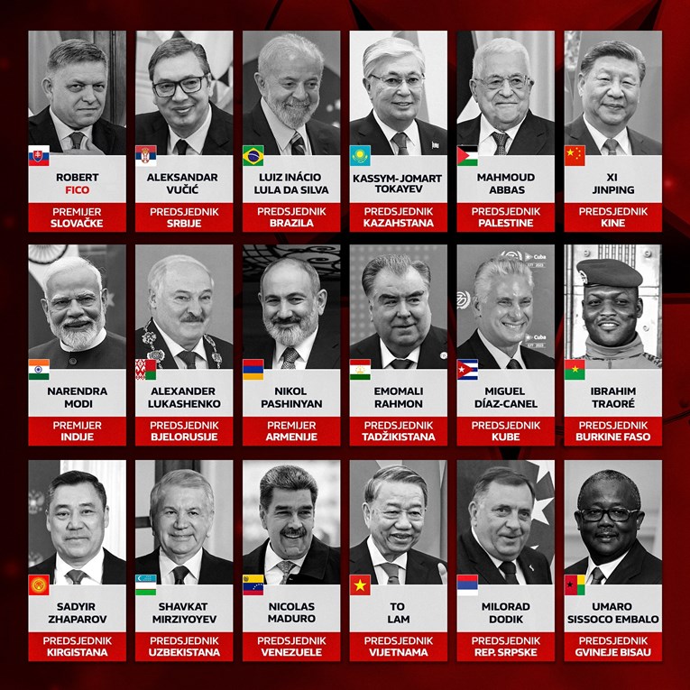 Ovi šefovi država i "država" dolaze slaviti s Putinom