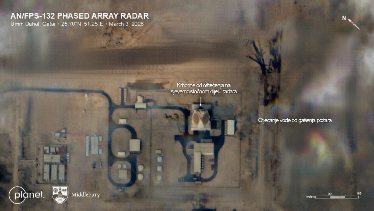 Satelitska snimka: Jeftinim dronom pogođen američki radar težak milijardu dolara?