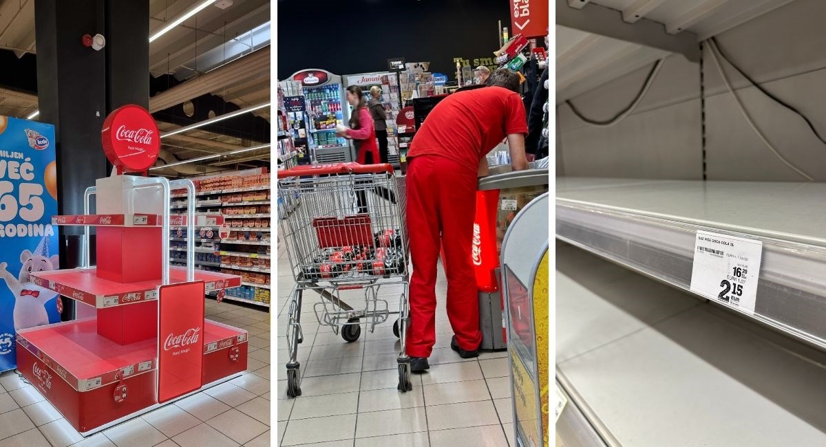 FOTO Pogledajte police u dućanima nakon povlačenja Coca-Cole