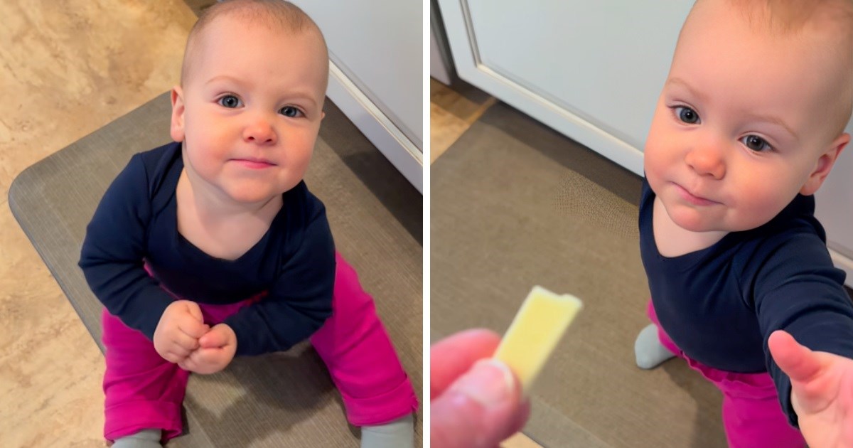 Preslatka djevojčica opsjednuta je sirom, pogledajte kako traži mamu da joj da komad