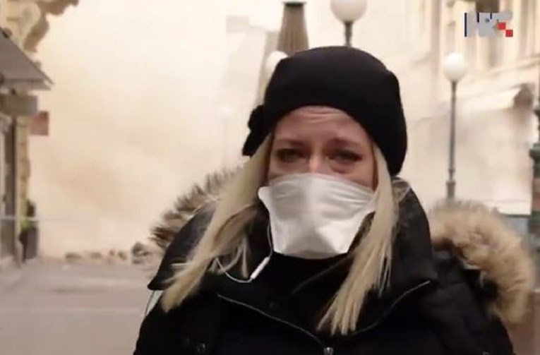 VIDEO Novinarka HRT-a dobila pohvale za reakciju kad je iza nje srušena zgrada