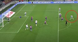 Strašan udarac nakon kojeg je lopta zadrmala okvir Hajdukovog gola u 95. minuti