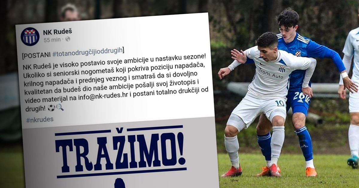 Hrvatski drugoligaš na Facebooku traži napadača: "Pošalji nam svoj video i životopis"