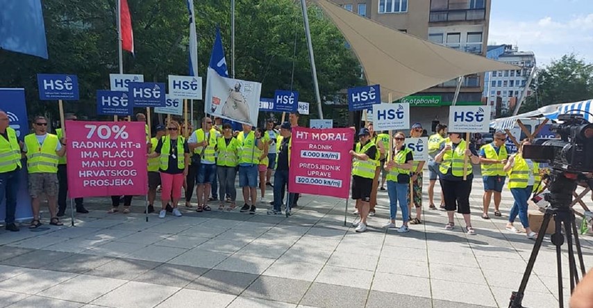 VIDEO U Osijeku održan prosvjed sindikata telekomunikacija