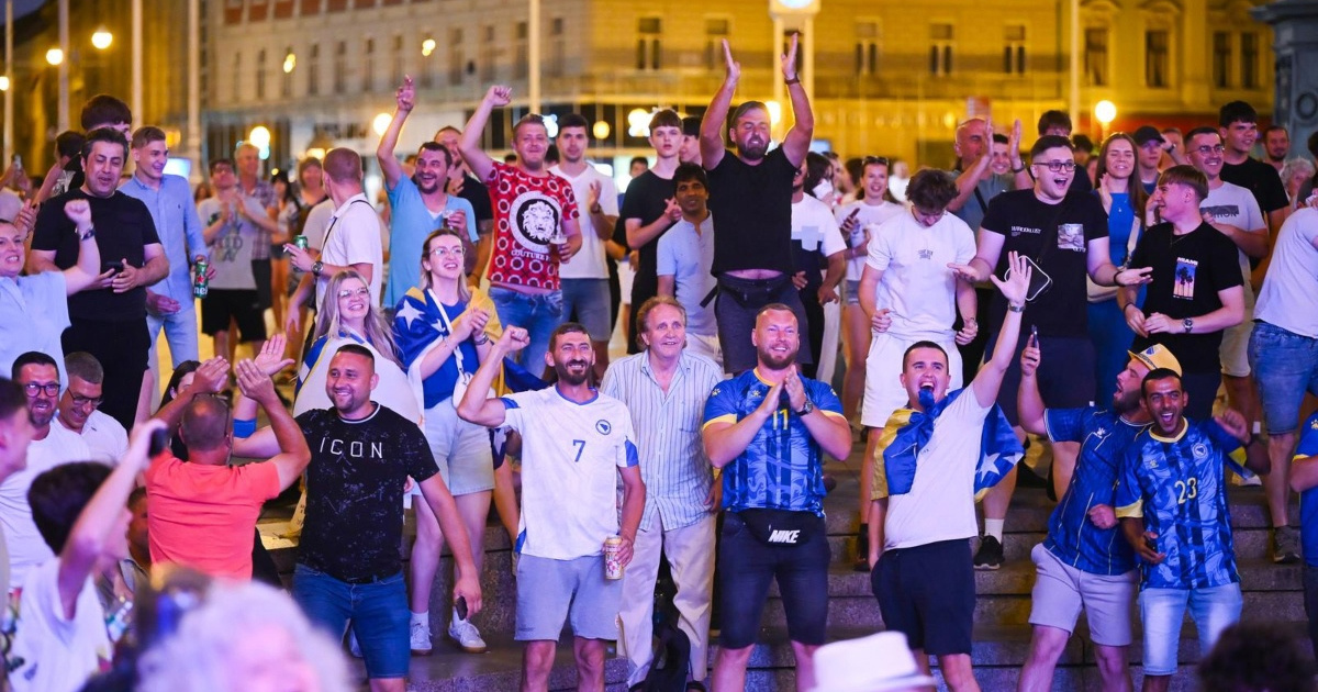 FOTO I u Zagrebu se napeto prati tekma BiH i Katara